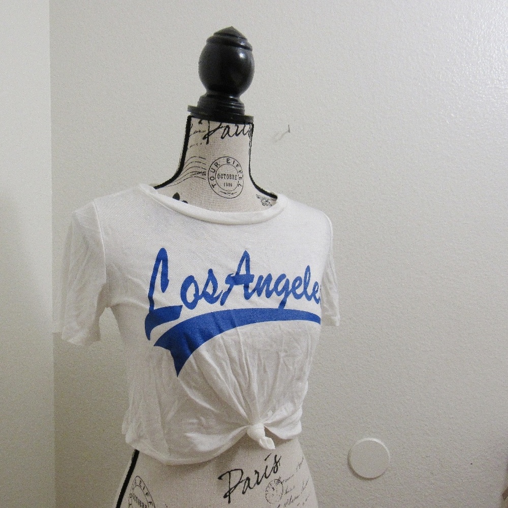 NWT LA Tie Up Crop Top